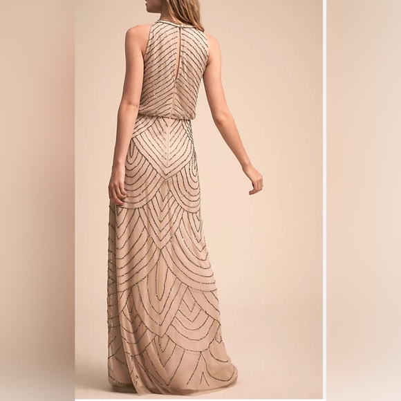 Adrianna Papell Dresses & Skirts - Adrianna Papell Blush Beaded Maxi Dress
